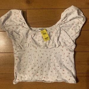 NWT RSQ TILLYS Girls Large Ditsy Floral Peasant Top